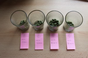 Die vorbereiteten Hopfengaben