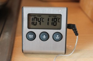 104°C zeigt das Thermometer